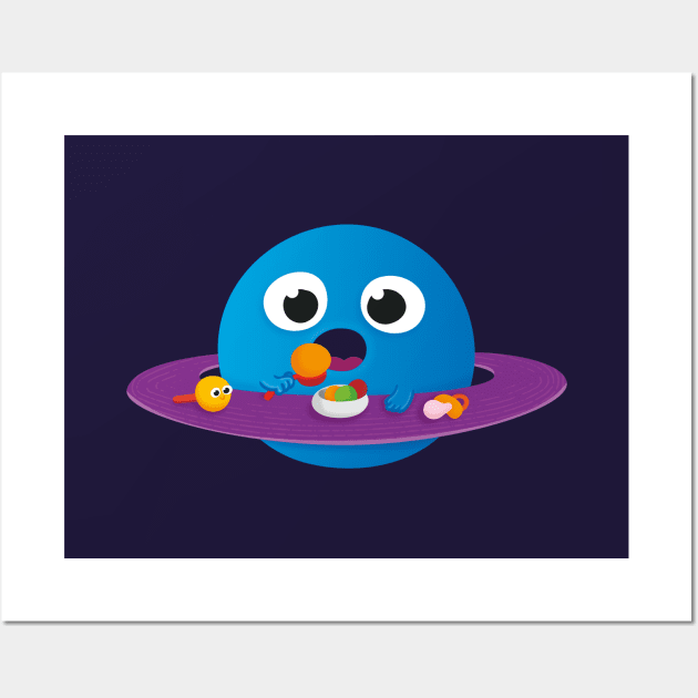 Baby Saturn breakfast Wall Art by marvandraw